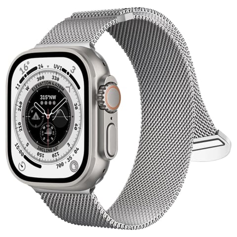 ⁨Pasek stalowy Alogy bransoleta do Apple Watch 42/44/45/49mm stal nierdzewna Srebrny⁩ w sklepie Wasserman.eu