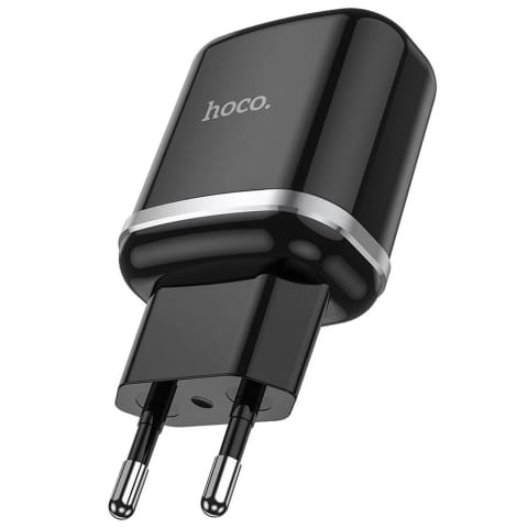 ⁨Ładowarka sieciowa HOCO USB A QC3.0 3A 18W N3 czarna⁩ w sklepie Wasserman.eu