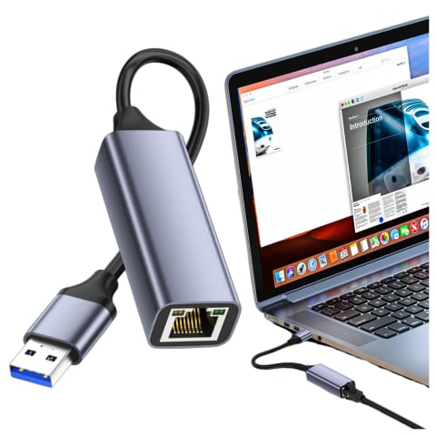 ⁨Przejściówka USB do Ethernet Adapter Alogy karta sieciowa LAN RJ45 GIGABIT 1000MBPS Czarna⁩ w sklepie Wasserman.eu
