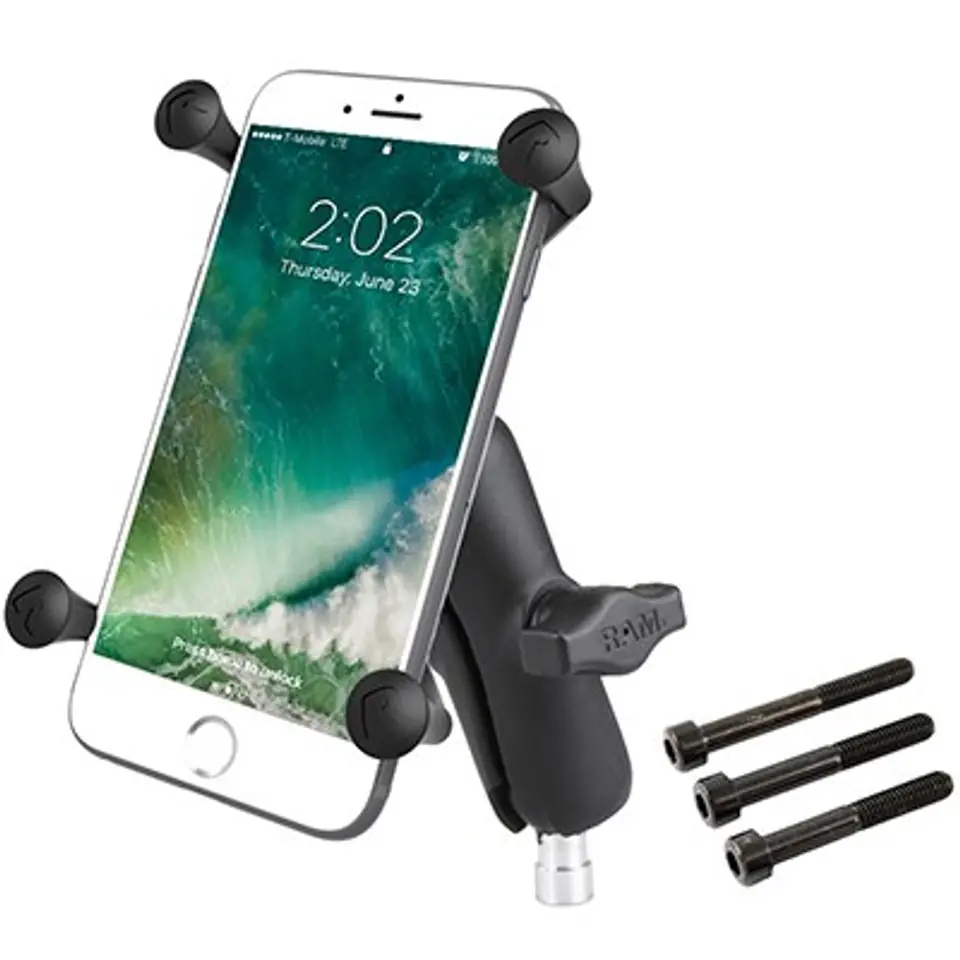 ⁨RAM Mounts X-Grip Large Phone Mount with Motorcycle Handlebar Clamp Base⁩ at Wasserman.eu