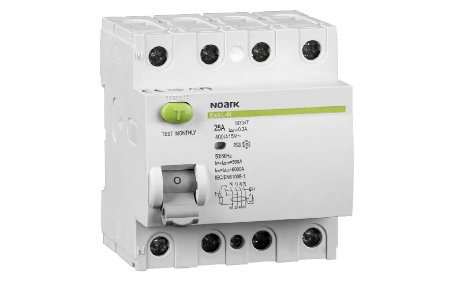 ⁨Noark Residual current circuit breakers Ex9L-N 4P 25A 30mA⁩ at Wasserman.eu