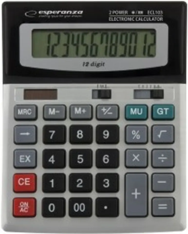 ⁨Esperanza ECL103 calculator Desktop Basic Black, Gray⁩ at Wasserman.eu