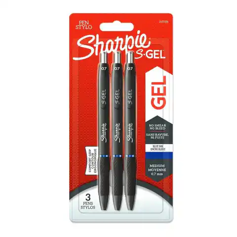 ⁨Sharpie-długopis żelowy S-GEL niebieski blister 3 szt⁩ w sklepie Wasserman.eu
