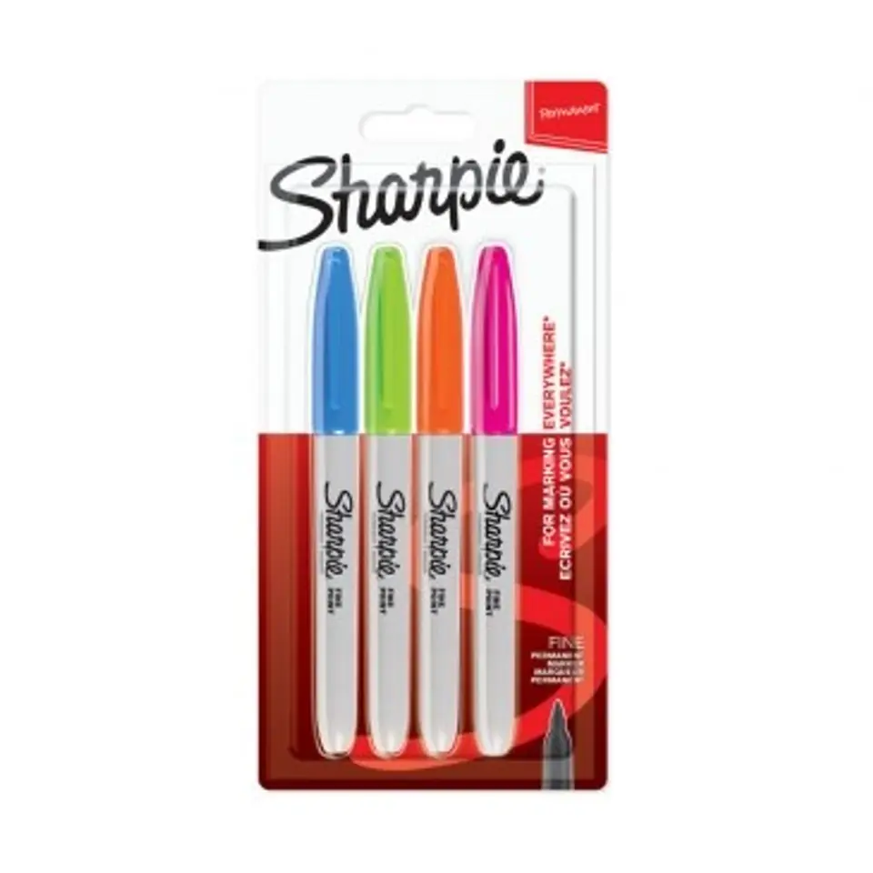 ⁨SHARPIE -zestaw markerów 4 szt FINE POINT⁩ w sklepie Wasserman.eu