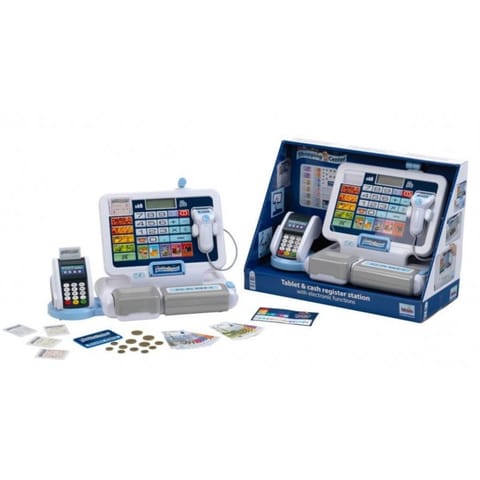 ⁨Cash register with terminal and scanner⁩ at Wasserman.eu