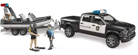 ⁨Dodge RAM 2500 Police Pickup Truck With Boat On Tow Truck And 02507 Modules⁩ at Wasserman.eu