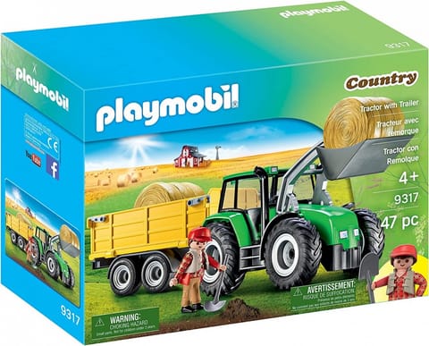 ⁨Zestaw figurek country 9317 traktor z przyczepą⁩ w sklepie Wasserman.eu