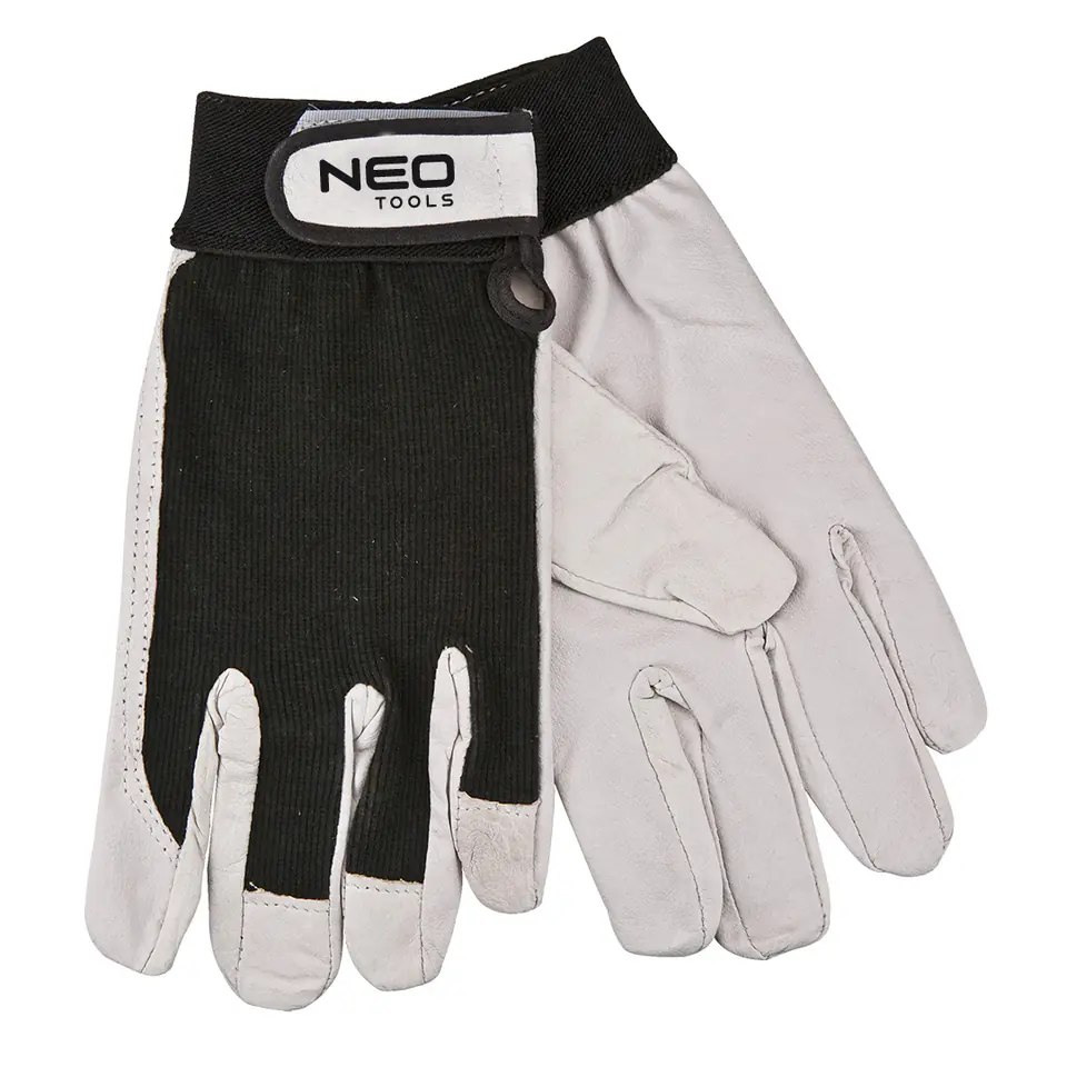 ⁨Work gloves, grain pig leather, velcro, 8"⁩ at Wasserman.eu