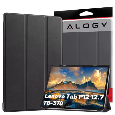 Etui ochronne do Lenovo Tab P12 12.7 TB-370 obudowa na tablet Alogy Book Cover Case Czarne w sklepie Wasserman.eu