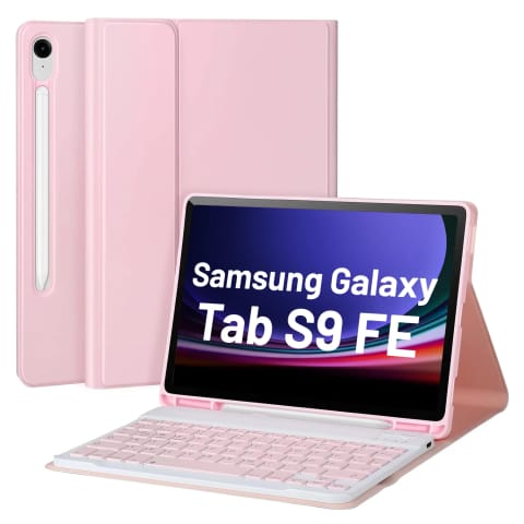 ⁨Etui z klawiaturą z miejscem na rysik do Samsung Galaxy Tab S9 FE 10.9" Alogy Keyboard Case Różowe⁩ w sklepie Wasserman.eu