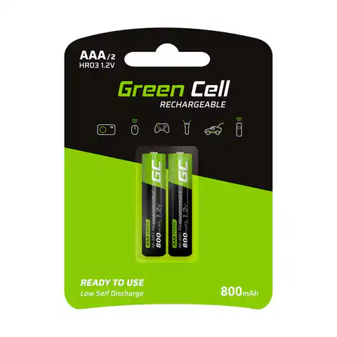 ⁨Green Cell GR08 household battery Rechargeable battery AAA Nickel-Metal Hydride (NiMH)⁩ at Wasserman.eu