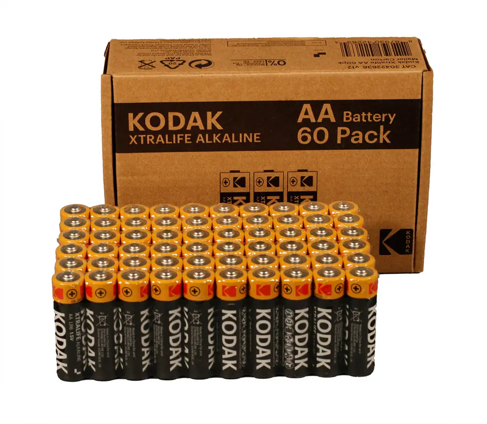 ⁨KODAK BATERIE ALKALICZNE XTRALIFE AA LR6 X 60 SZT.⁩ w sklepie Wasserman.eu