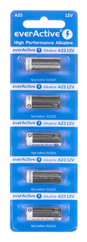 ⁨Alkaline batteries everActive A23 12V - blister 5 pcs⁩ at Wasserman.eu