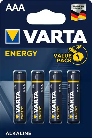 ⁨Zestaw baterii alkaliczne VARTA Energy LR3 AAA (x 4)⁩ w sklepie Wasserman.eu
