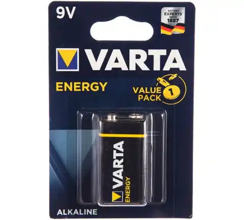⁨Bateria alkaliczne VARTA Energy 9V 6LR61 (x 1)⁩ w sklepie Wasserman.eu