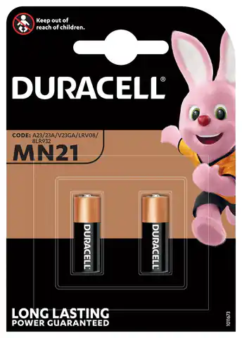 ⁨Zestaw baterii alkaliczne Duracell MN 21 (x 2)⁩ w sklepie Wasserman.eu