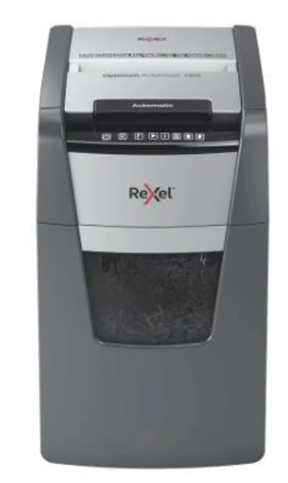 Rexel AutoFeed+ 130X automatic shredder, P-4, cuts confetti cut (4x28mm), 130 sheets, 44 litre bin at Wasserman.eu