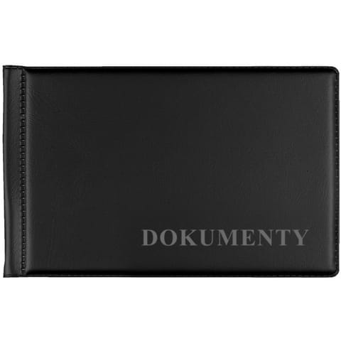 ⁨Okładka na dokumenty mała standard czarne OD-02 BIURFOL⁩ w sklepie Wasserman.eu