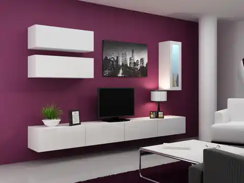 ⁨Cama Living room cabinet set VIGO 12 white/white gloss⁩ at Wasserman.eu