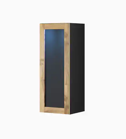 ⁨Cama cabinet VIGO "90" glass 90/35/32 black/wotan oak⁩ at Wasserman.eu