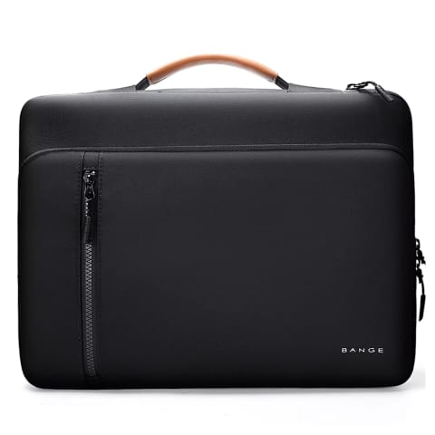 ⁨Torba wodoodporna Bange na laptopa do 14" podróżna 34x26x3.5 cm do pracy samolotu męska damska z rączką Czarny⁩ w sklepie Wasserman.eu