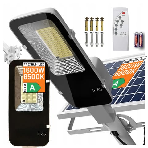 ⁨Lampa solarna Uliczna LED wodoodporna IP65 ścienna Alogy SolarBright 6000mAh do domu elewacyjna światło⁩ w sklepie Wasserman.eu