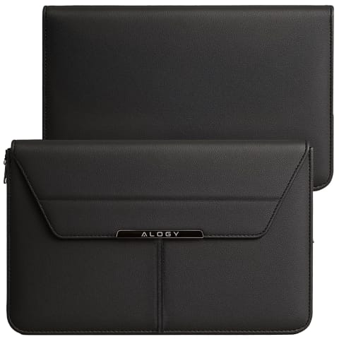 ⁨Torba na laptopa Alogy FlexCase Pro wielofunkcyjna rozkładana z podstawką i podkładką na myszkę do Macbooka 13/  14" Czarna⁩ w sklepie Wasserman.eu