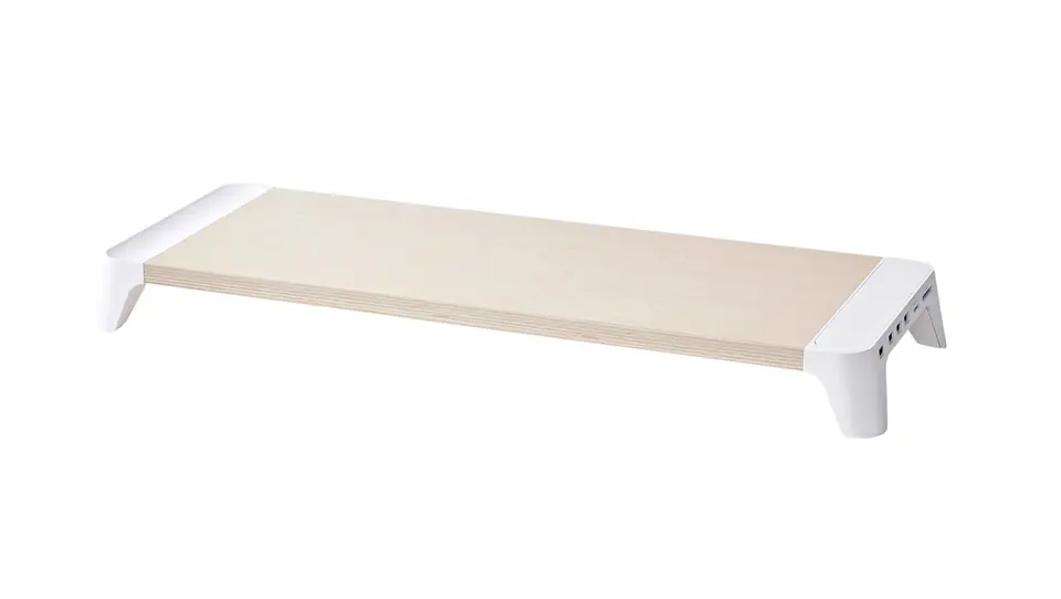 Fast Charging USB HUB wooden monitor stand POUT EYES 7 white at Wasserman.eu