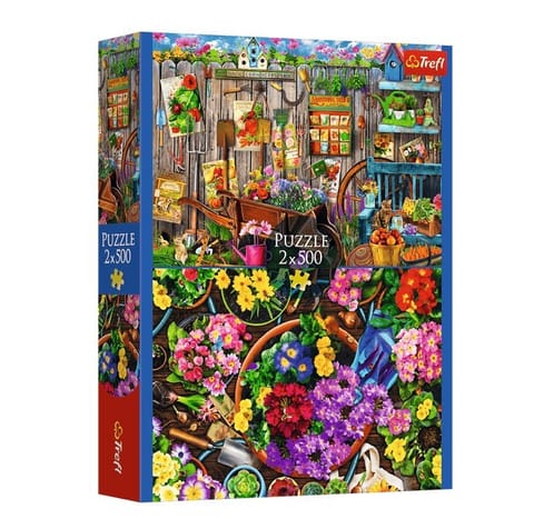 ⁨Puzzle 2x500 elementów Prace w ogrodzie⁩ at Wasserman.eu