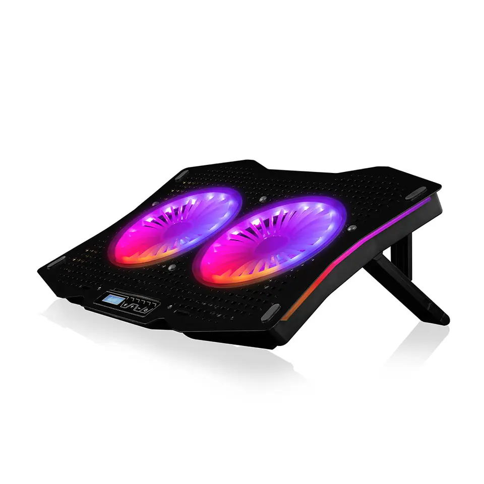 ⁨MODECOM CF18 RGB SILENT FAN CZARNA PODSTAWKA CHŁODZĄCA POD LAPTOPA⁩ w sklepie Wasserman.eu
