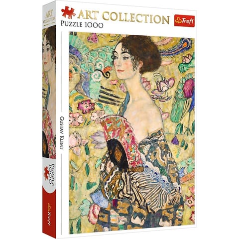 ⁨Puzzle 1000 elementów Dama z wachlarzem Klimt⁩ w sklepie Wasserman.eu
