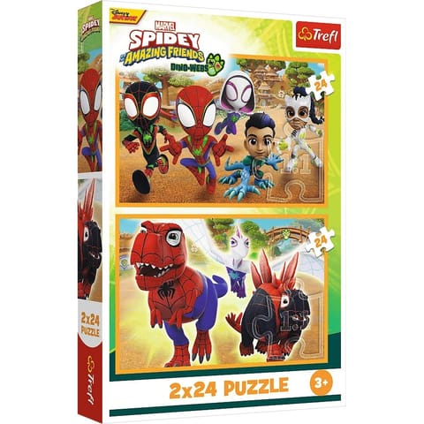 ⁨Puzzle 2x24 elementy Spidey i dinozaury⁩ w sklepie Wasserman.eu