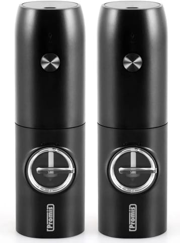 ⁨Elektryczny Młynek Do Pieprzu Soli Przypraw Akku Ładowanie USB Zestaw 2 Szt⁩ w sklepie Wasserman.eu