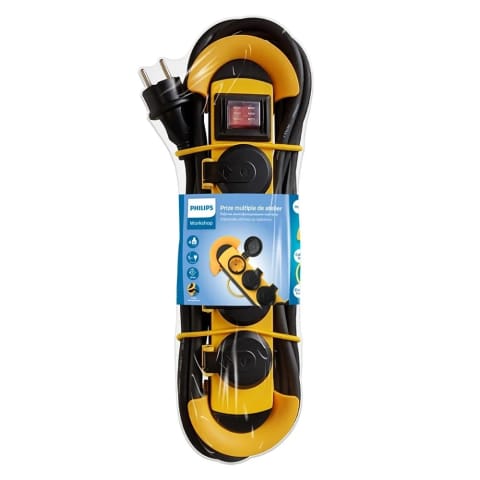 ⁨Workshop extension cable 4 AC sockets, 5m, 3680W⁩ at Wasserman.eu