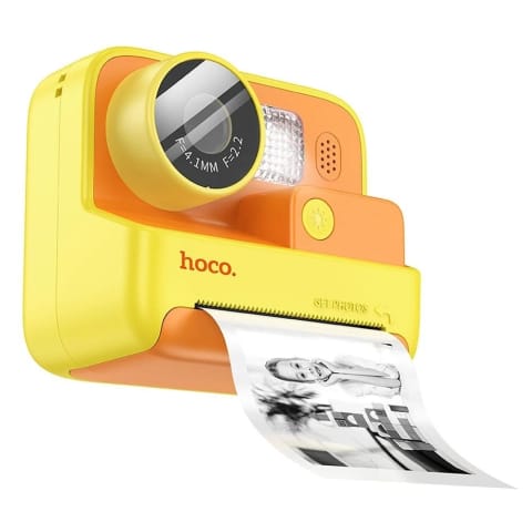 ⁨HOCO Aparat Fotograficzny Dziecięcy z Drukarką DV200 Żółty⁩ w sklepie Wasserman.eu