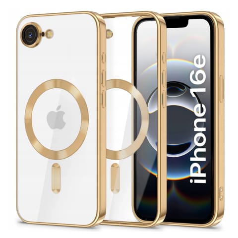 ⁨Etui do Apple iPhone 16e Alogy LuxeShield™️ Glamour Luxury Ring obudowa do MagSafe z osłoną aparatów Złote⁩ w sklepie Wasserman.eu