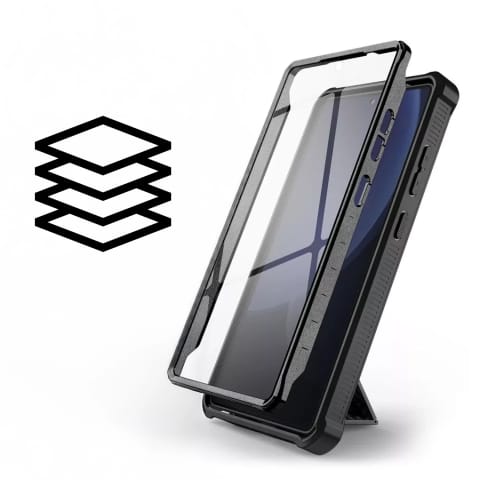 ⁨Etui do Samsung Galaxy S25 Ultra obudowa ochronna Tech-Protect Kevlar Cam+ Black⁩ w sklepie Wasserman.eu