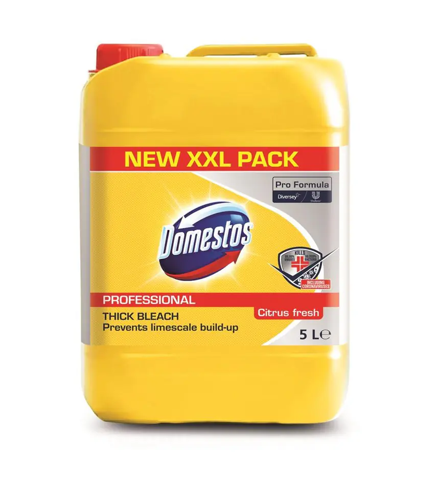 ⁨DOMESTOS Professional Żel do WC Cytrynowy 5l⁩ w sklepie Wasserman.eu