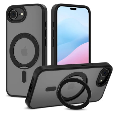 ⁨Etui do iPhone 16e Tech-Protect MagRing MagSafe Matte Black⁩ w sklepie Wasserman.eu