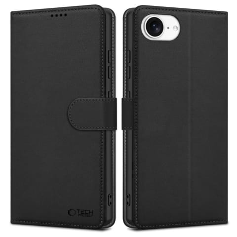 ⁨Etui do iPhone 16e Tech-Protect Wallet Matte Black⁩ w sklepie Wasserman.eu