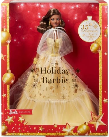 ⁨Barbie Signature Lalka świąteczna brązowe włosy⁩ w sklepie Wasserman.eu
