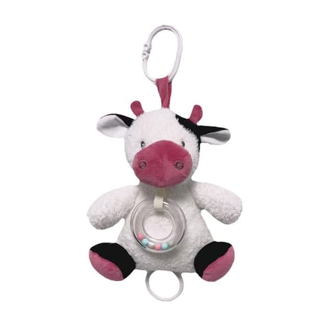 ⁨Pozytywka Krówka biało-bordowa 18 cm⁩ w sklepie Wasserman.eu