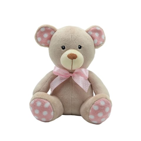 ⁨Maskotka Miś kropek beżowy 25 cm⁩ w sklepie Wasserman.eu