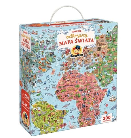 ⁨Puzzle odkrywcy - Mapa świata 300 elementów⁩ w sklepie Wasserman.eu
