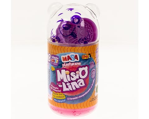 ⁨Masa plastyczna Misiolina 2x50g 2 foremki różowy fioletowy⁩ w sklepie Wasserman.eu