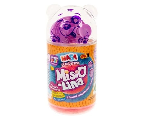 ⁨Masa plastyczna Misiolina 2x50g 2 foremki czerwony błękitny⁩ w sklepie Wasserman.eu