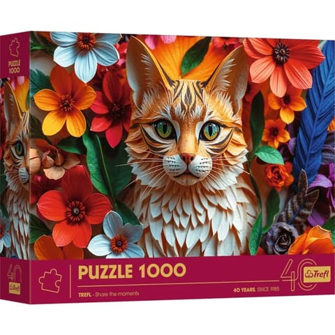 ⁨Puzzle 1000 elementów 40-lecie Paper Art Kot⁩ w sklepie Wasserman.eu