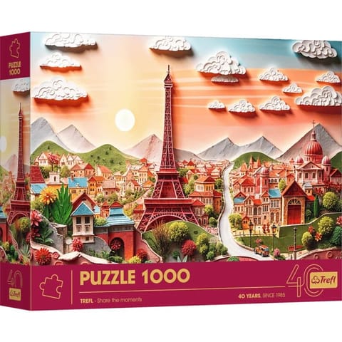 ⁨Puzzle 1000 elementów 40-lecie Paper Art Paryż⁩ w sklepie Wasserman.eu