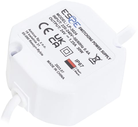 ZASILACZ IMPULSOWY DOPUSZKOWY HERMETYCZNY ESPE LP-3024 24V/30W/1.25A w sklepie Wasserman.eu