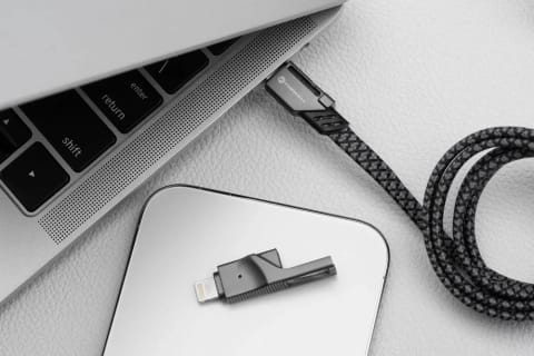 ⁨Kabel 4w1 Forcell USB-C USB-A Lightning 60W QC4.0 PD Laptop Nylon 1m⁩ w sklepie Wasserman.eu